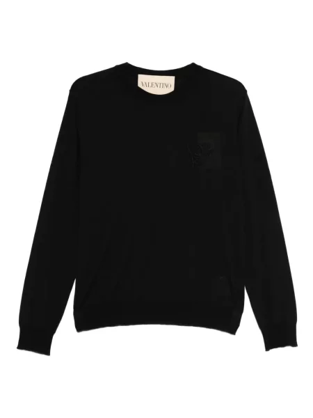 Tričko Valentino Garavani s výšivkou černé