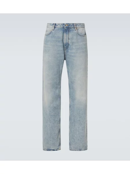 Ravne kavbojke Balenciaga modra