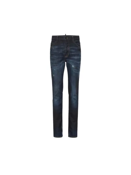 Skinny jeansy skinny Dsquared2 niebieskie