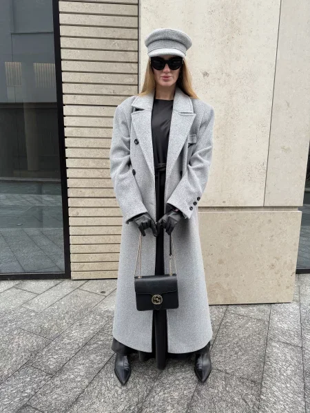 Пальта та плащі Alnest вовна/віскоза сірий