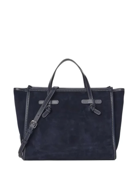 Szarvasbőr shopper táska Gianni Chiarini kék
