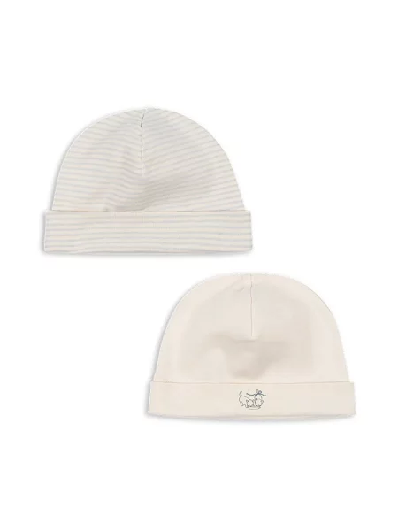 Fanga Fontana čiapka dojčenská FIO STRIPE 2 PACK BEANIE OCS béžová