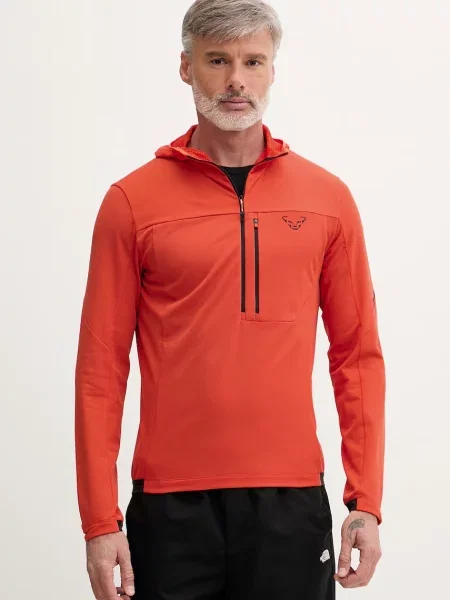Dynafit pulover s kapuco TRAVERSE oranžna