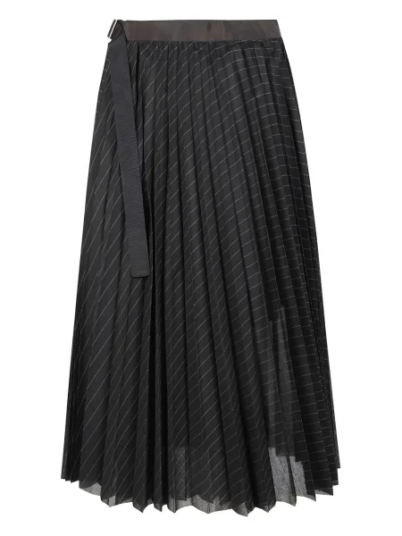 Fustă Sacai cu dungi negru