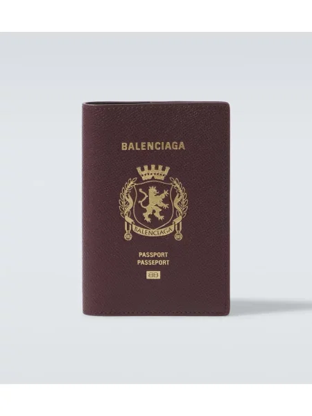 Kožni novčanik Balenciaga bordo