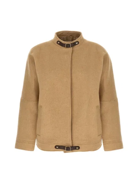 Kurtka bomber Max Mara wełniany beżowy