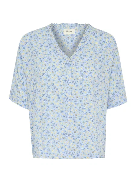 Cream Bluză Tiah opal / azuriu / pastel / verde galben