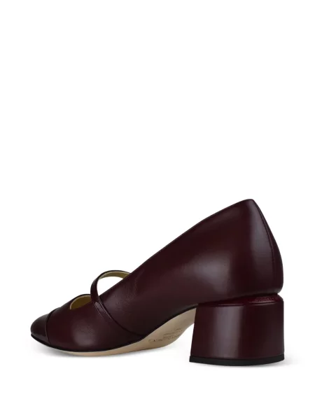 Pantofi cu toc Jimmy Choo cu perle cu bretele roșu