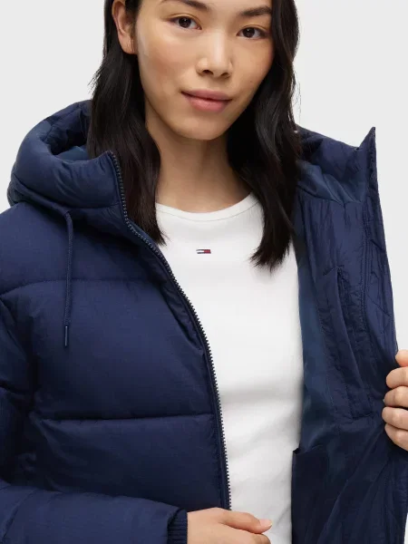 Джинсовая куртка Tommy Jeans с капюшоном синяя