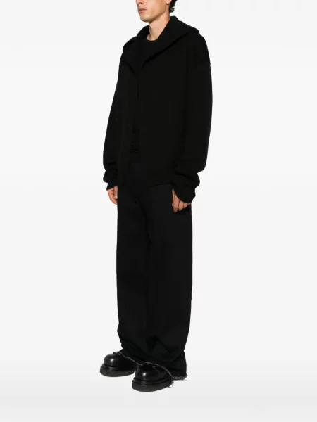 Geacă Rick Owens cu glugă negru