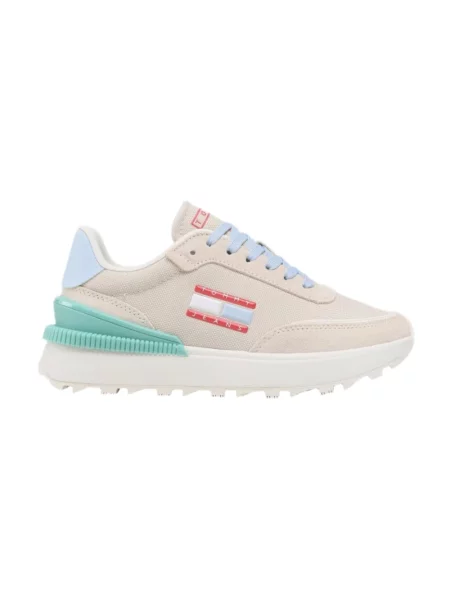 Sneakersy Tommy Jeans skórzane klasyczne beżowe