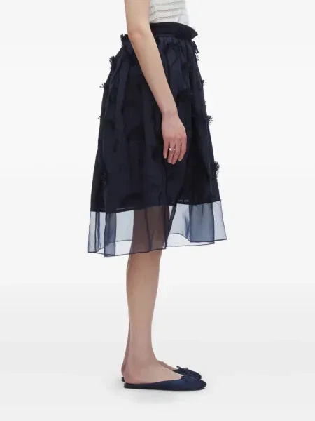 Fustă midi 3.1 Phillip Lim până la genunchi albastru