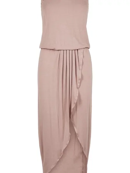 Powder Pink Bandeau Dress μπεζ