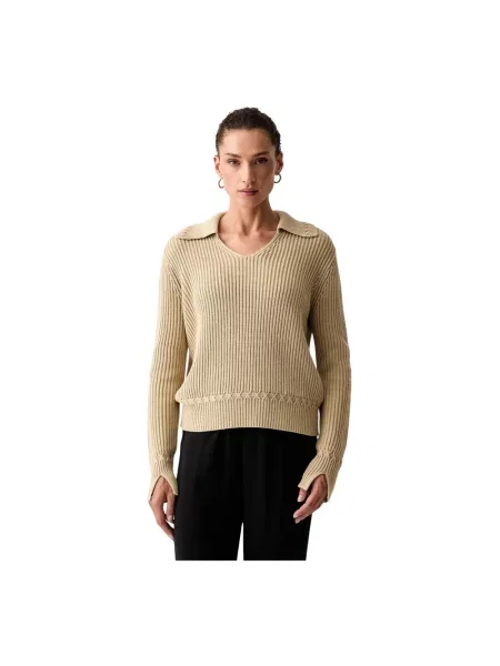 Dzianinowy sweter Armani Exchange beżowy