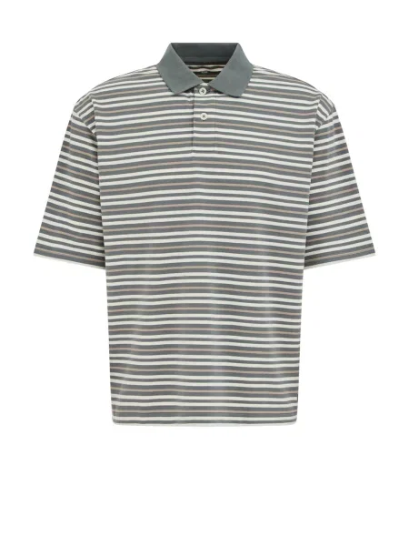 WE Fashion Tričko béžová / tmavě zelená bílá