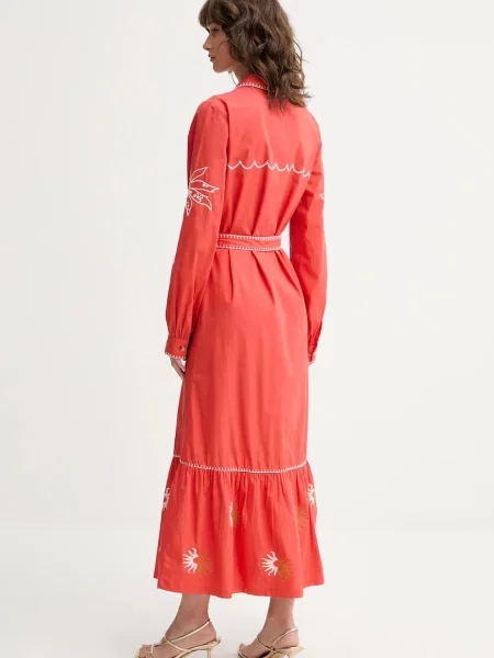 Сукня Never Fully Dressed midi розкльошена червоний