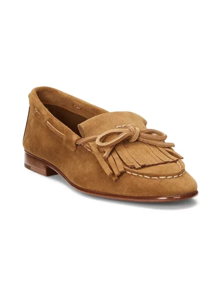 Polo Ralph Lauren mokasyny skórzane Soft Loafer na płaskim beżowy