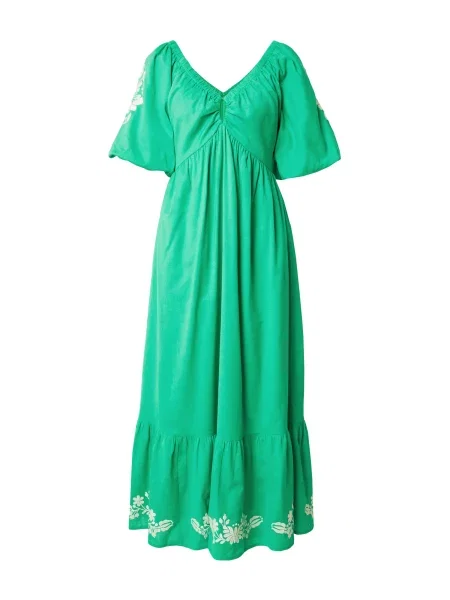 Warehouse Rochie verde jad alb
