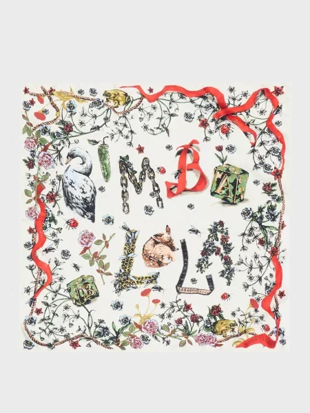 Платок Bimba Y Lola с принтом белый