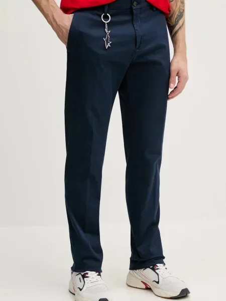 Hlače Paul&Shark za muškarce tamno uski kroj plava