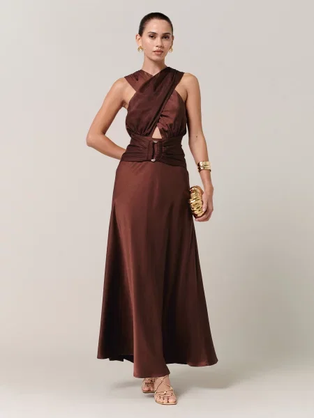 Sável Rochie de seară Clover castaniu