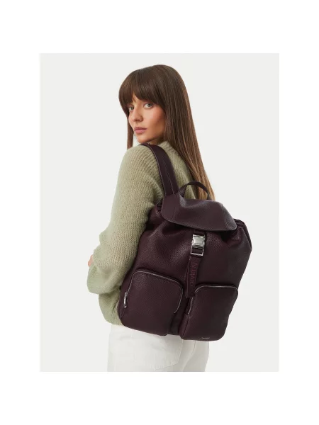 Calvin Klein Rucsac Weebbing Strap Flap Backpack Vișiniu