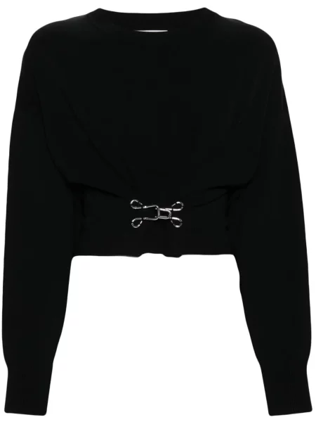 Sweter Moschino Jeans na rzep czarny