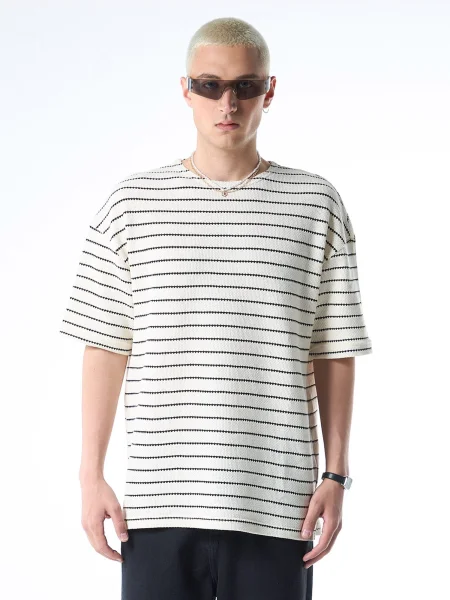 VAMOS CLO Tricou negru alb