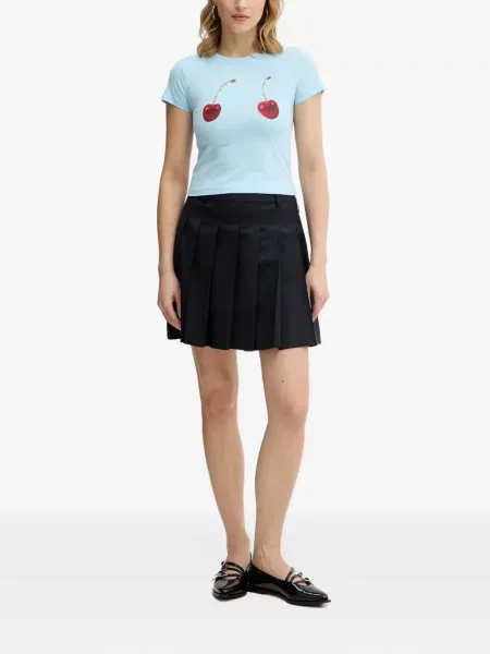 Tricou Never Fully Dressed cu imagine albastru