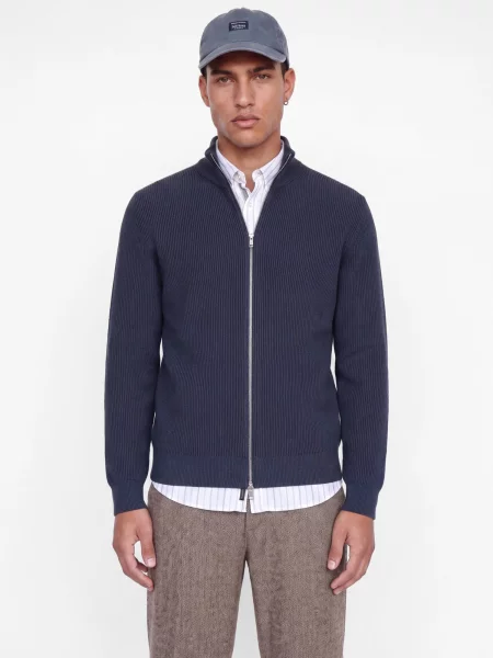 JACK & JONES Kardigan JJEPERFECT námořnická modř