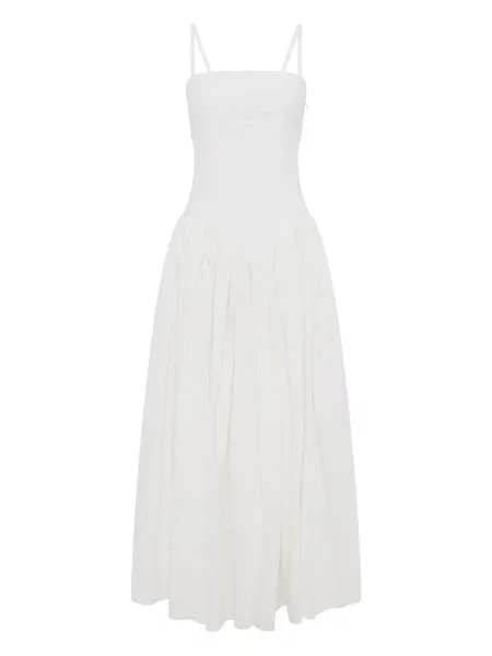 Rochie midi Gabriela Hearst până la genunchi de costum alb