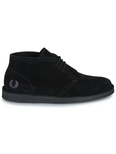 Pantofi Fred Perry din piele de căprioară negru