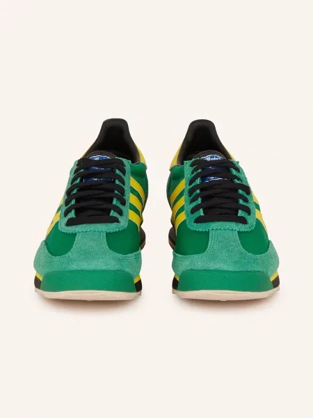 Sneakersy Adidas Originals skórzane retro zielone