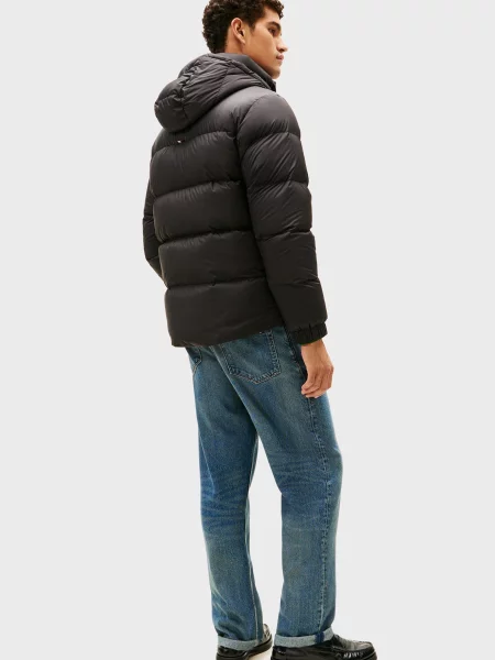 Куртка Tommy Hilfiger с капюшоном черная