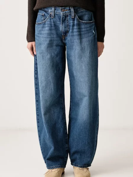 Levi's blugi balloon pentru femei MIDDY BALLOON albastru