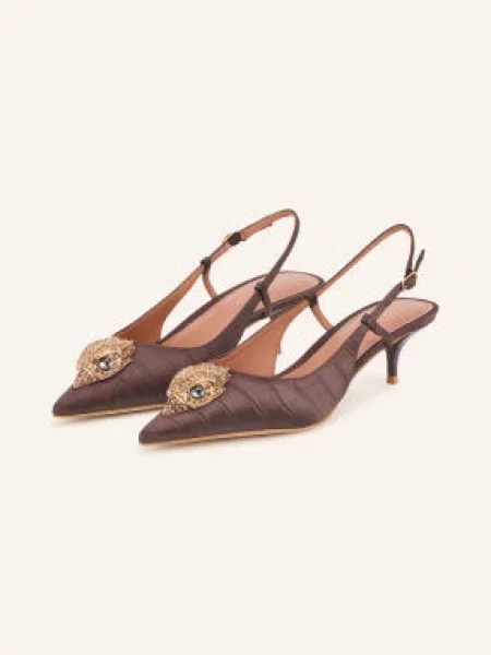 Lodičky Kurt Geiger s kamínky hnědé