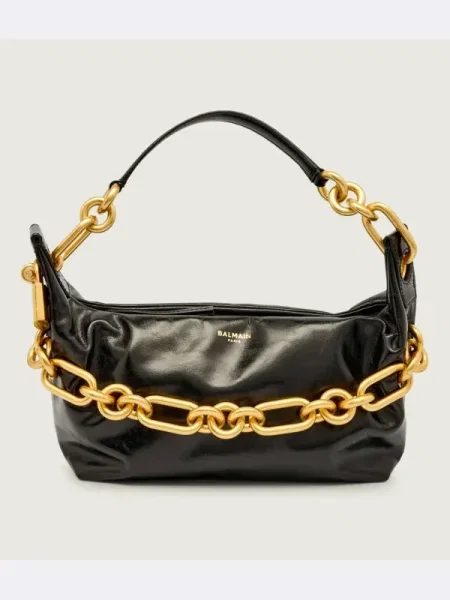 Balmain De piele geantă pe umăr SYNC MEDIUM negru