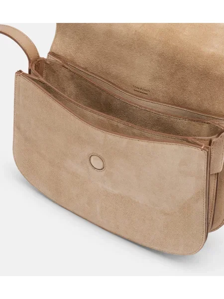 Crossbody torbica Tom Ford iz semiša bež