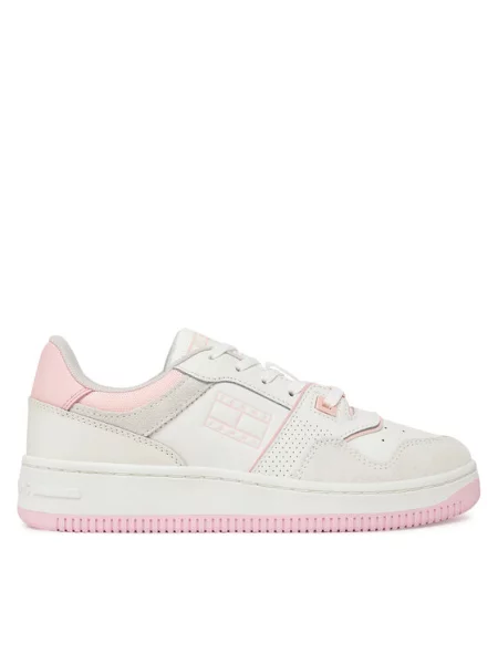 Tommy Jeans sneakersy RETRO BASKET WASHED SUEDE biały