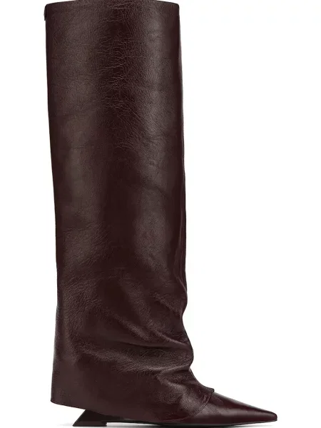 Kožené kozačky Naked Wolfe Stated na Stated.Burgundy vínová