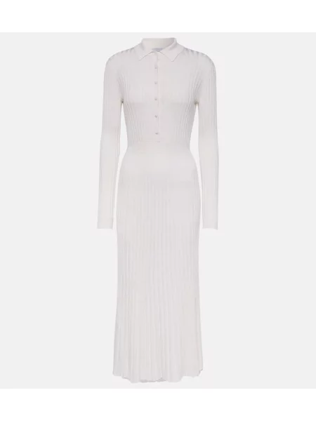 Svilena maksi obleka Gabriela Hearst bela