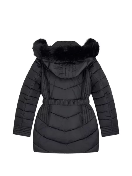 Кожена тапицерия кожух Ea7 Emporio Armani с козина черно
