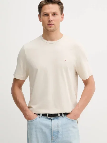 Tommy Hilfiger Koszulka Mężczyźni jednolity S beżowy