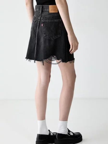 Levi's spódnica ołówkowa DECONSTRUCTED czarna
