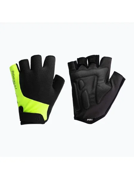 Olcsóbban. Rogelli Essential fekete/fluor férfi kerékpáros kesztyű. Méret: L fekete