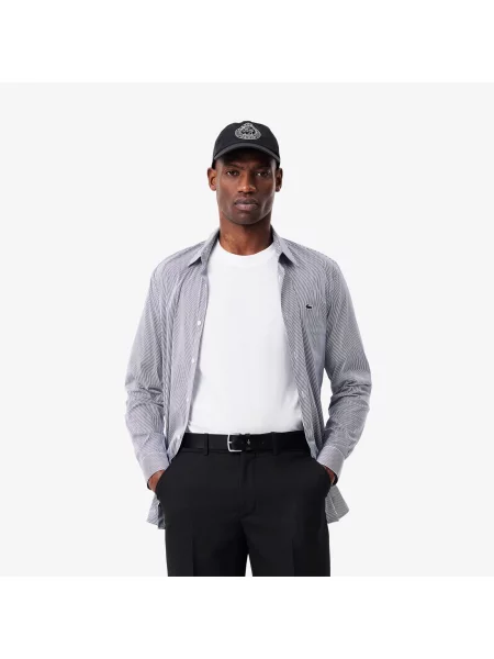 Lacoste ремінь шкіряний чорний