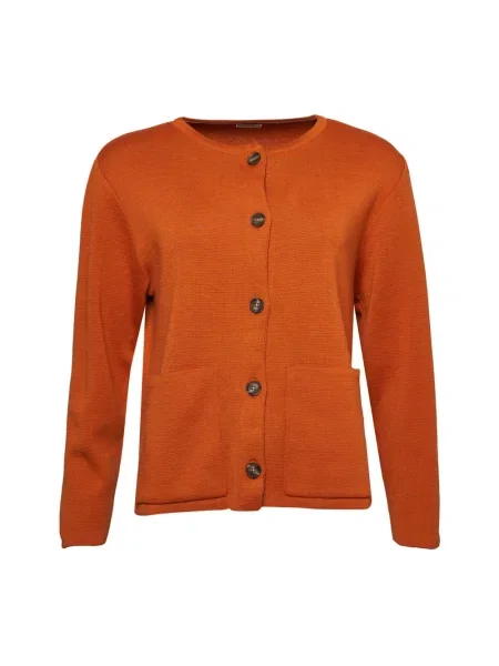 Kardigan Lind wełniany pomarańczowy