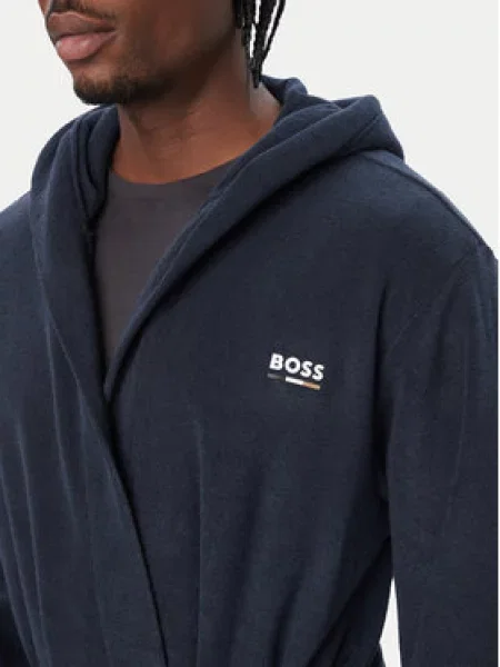 BOSS Köntös Terry Robe Sötétkék