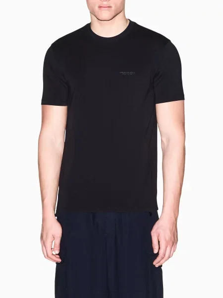Футболка Armani Exchange бавовна/еластан чорний