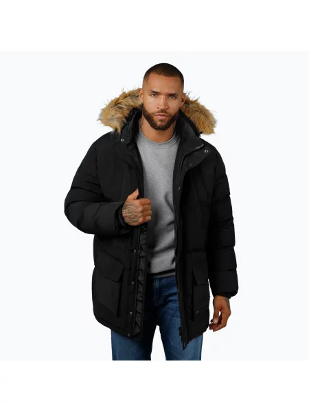Kapucnis parka Pitbull fekete